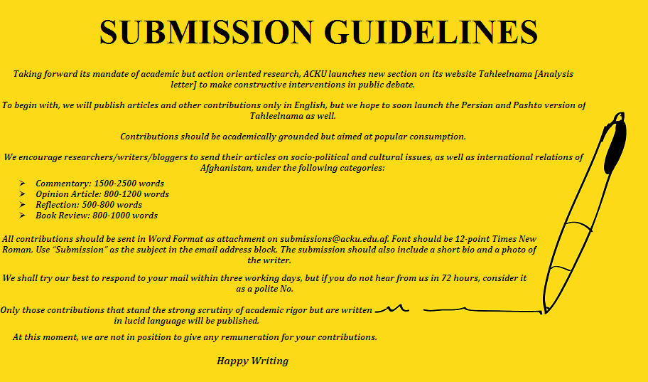 Submission Guidelines for your Contributions